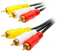 кабель межблочный ATcom 3xRCA-&gt;3xRCA 1.0m (M/M) 