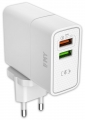 зарядное устройство для путешествий EMY MY-A501Q QC3.0 + кабель USB - micro USB white