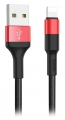 кабель передачи данных Hoco X26 Xpress lightning 1m black &amp; red