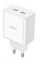 быстрое зарядное устройство Hoco C108A Leader PD35W dual port(2C) charger white