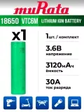 литиевый аккумулятор Murata US 18650 VTC6M 30A 3000mAh 