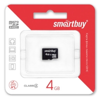 карта памяти SmartBuy 4Gb microSDHC Class 4 без адаптера