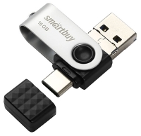 USB флешка с microUSB и type C SmartBuy TRIO 3-in-1 OTG 3.0 16GB
