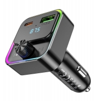 АЗУ с bluetooth FM трансмиттером Hoco E81 Fantasy PD30W+QC3.0 car BT FM transmitter