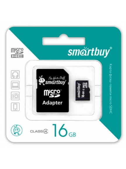 карта памяти SmartBuy 16Gb microSDHC Class 4
