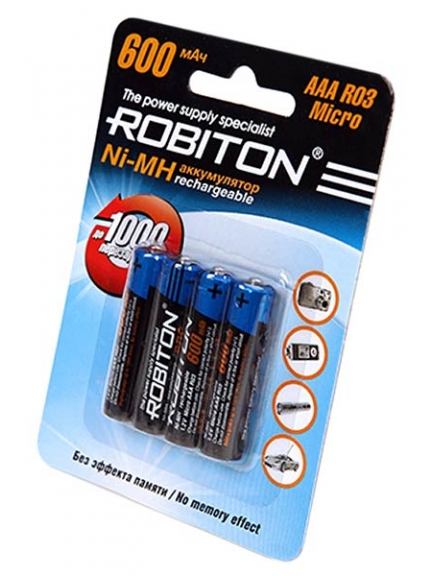 аккумулятор Robiton 600 mAh R03/AAA-4BL