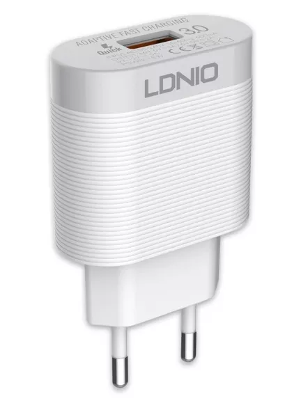 зарядное устройство LDNIO A303Q USB*3A Quick Charge 3.0 + кабель USB - Lightning