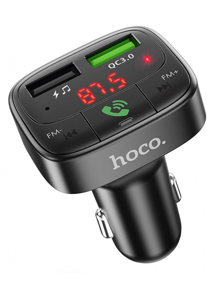 автомобильная зарядка с bluetooth FM трансмиттером Hoco E59 Promise QC3.0 car BT FM transmitter