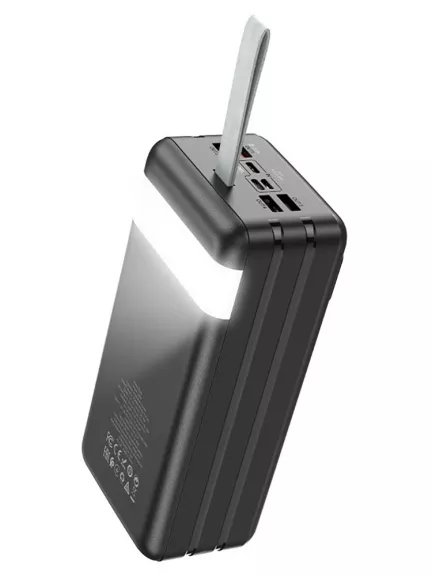 внешний аккумулятор со светильником Hoco J86B Electric 22.5W fully compatible power bank(60000mAh)