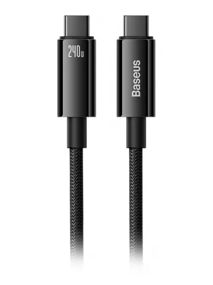 кабель для быстрой зарядки Baseus Tungsten Gold Fast Charging Data Cable Type-C to Type-C 240W 1m