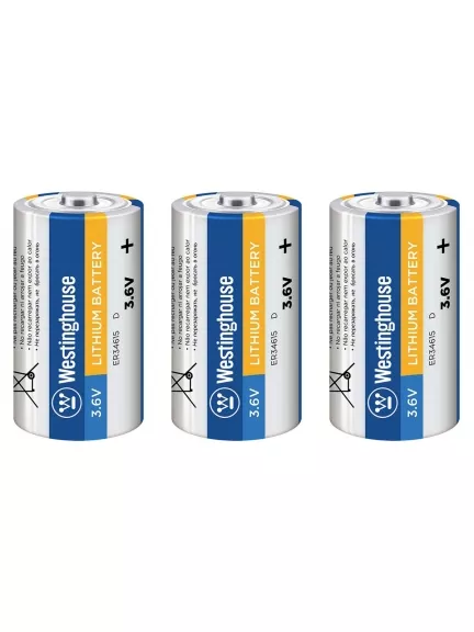 литиевые батарейки Westinghouse ER 34615 (D) 3шт.