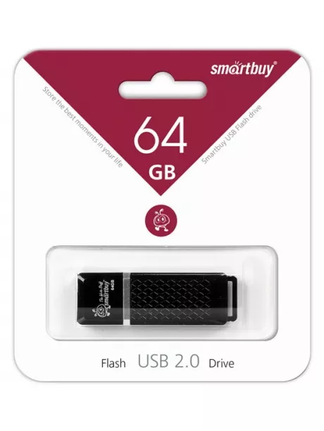 флешка USB SmartBuy Quartz series 64Gb black