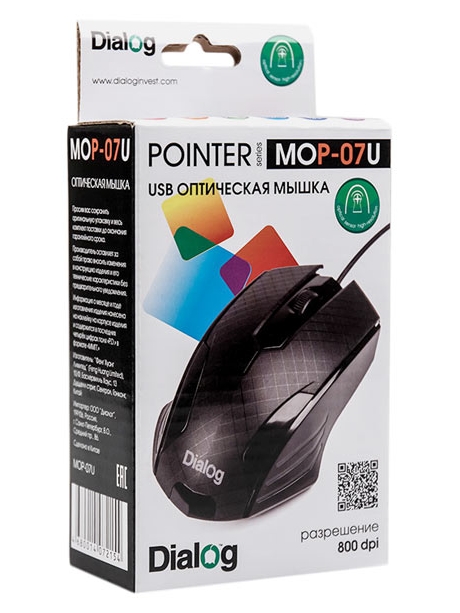 мышь компьютерная Dialog MOP-07U black