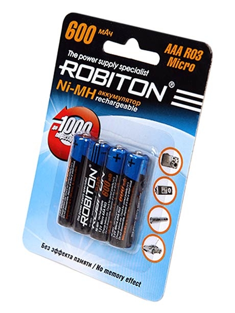 аккумулятор Robiton 600 mAh R03/AAA-4BL 