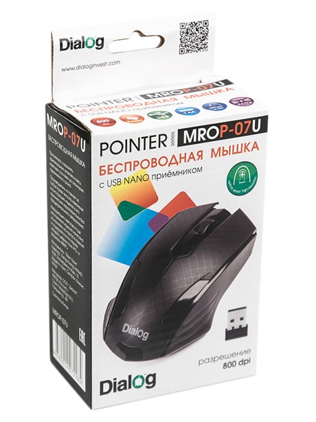беспроводная мышь Dialog MROP-07U black