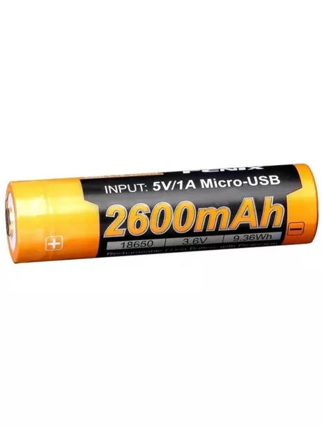 аккумулятор с USB портом Fenix ARB-L18 18650 USB Li-Ion 2600mAh, защищенный 