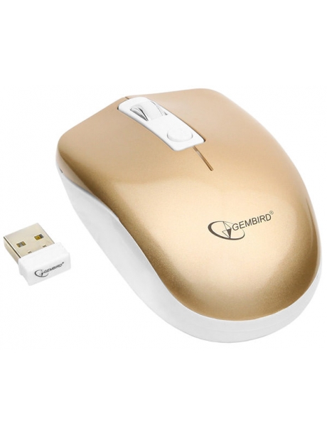 бесшумная беспроводная мышь Gembird MUSW-400 pink gold