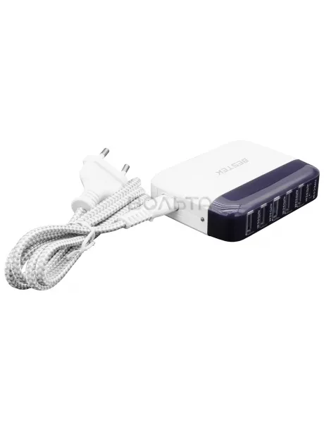 зарядное устройство USB 6 портов Bestek Multi-port USB charger MRU060C white