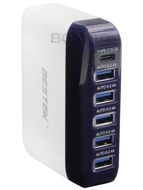 зарядное устройство USB 6 портов Bestek Multi-port USB charger MRU060C white