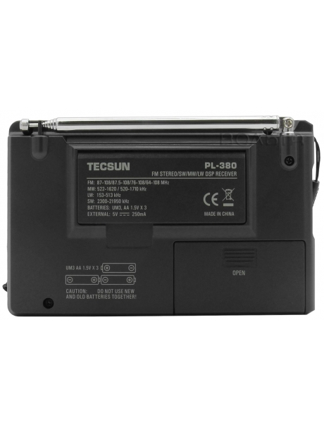 цифровой радиоприемник с хорошим приемом Tecsun PL-380 (export version) black