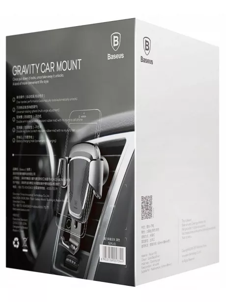 автомобильный держатель на решетку воздуховода Baseus Gravity Car Mount black