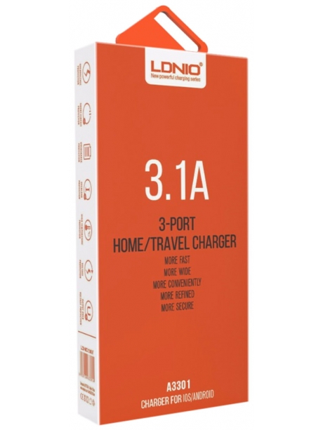 USB зарядное устройство LDNIO A3301 3USB*3,1A white