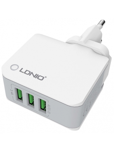 универсальное зарядное устройство LDNIO A3303 3USB *3,4A white