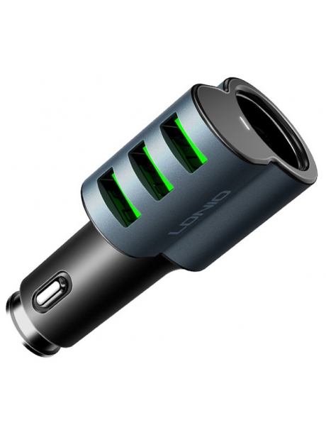 автомобильное зарядное устройство LDNIO АЗУ CM11 3USB*5,1A + micro USB cable black