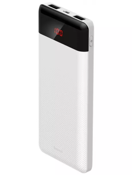 Power Bank Baseus Mini Cu digital display Power Bank 10000mAh white