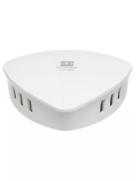 настольное зарядное устройство LDNIO A6801 Desktop 6 USB 40W QC3.0 white