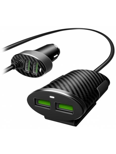 автомобильное зарядное устройство LDNIO Двойное АЗУ C502 4USB*5,1A black