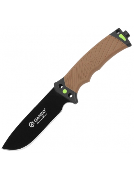 туристический нож с огнивом и точилкой Ganzo G803 desert yellow