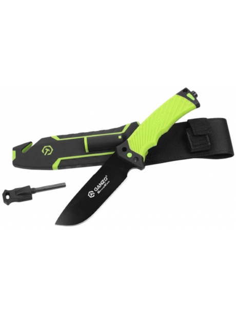 туристический нож с огнивом и точилкой Ganzo G803 light green