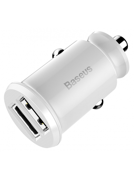 автомобильное зарядное устройство Baseus Grain white