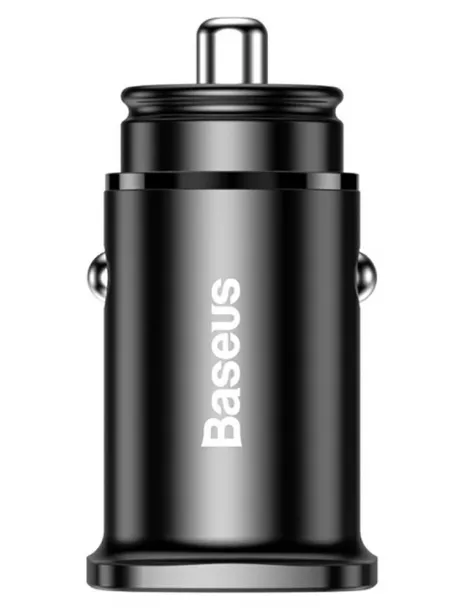 автомобильное зарядное устройство Baseus Square metal A+C 30W PPS  (PD3.0/QC4.0+SCP/AFC) black