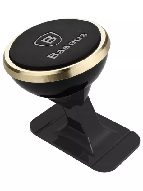 магнитный автомобильный держатель на торпедо Baseus 360 Rotation Magnetic Mount gold