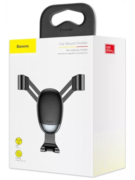держатель в воздуховод Baseus Mini gravity holder black