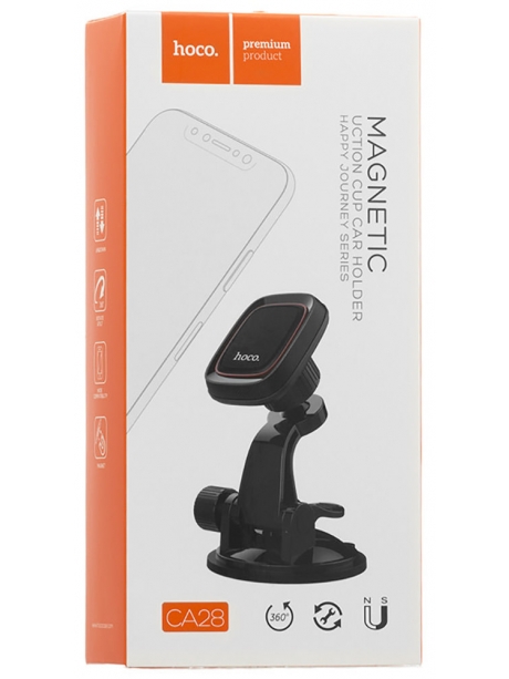 держатель на торпедо Hoco CA28 Happy journey series suction cup magnetic car holder black