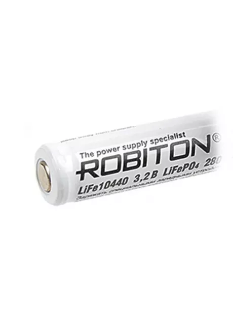 литиевый аккумулятор 3.2v Robiton LiFe10440 280mAh без защиты 