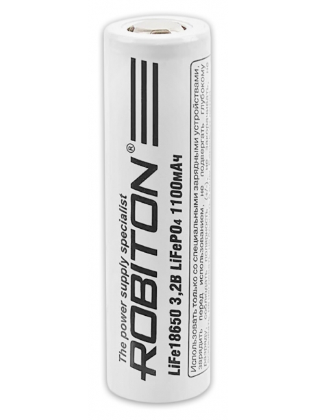 аккумулятор 3.2V Robiton LiFe18650 1100mAh без защиты 