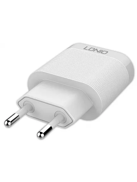 зарядное устройство LDNIO A303Q USB*3A Quick Charge 3.0 + кабель USB - Lightning white