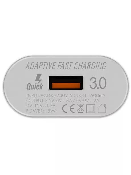 зарядное устройство LDNIO A303Q USB*3A Quick Charge 3.0 + кабель USB - Lightning white
