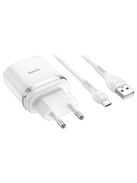 зарядное устройство Hoco C12Q Smart QC3.0 charger + Micro cable white