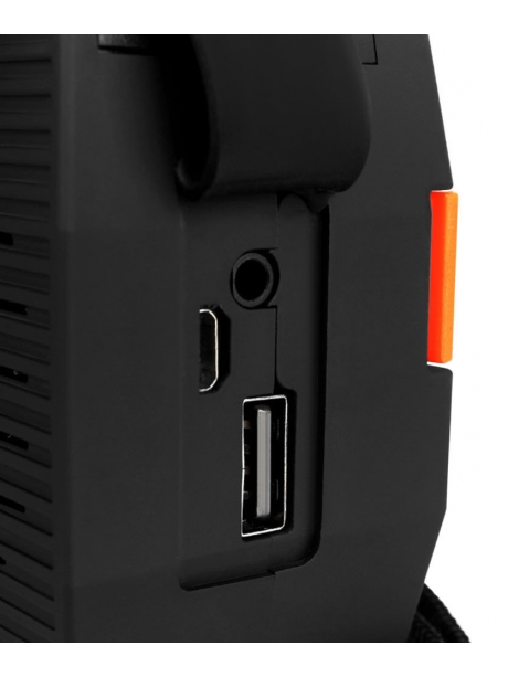 переносной радиоприемник на солнечной батарее Retekess HR12W black orange