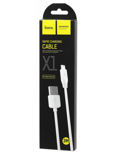кабель передачи данных Hoco X1 Rapid lightning 3m white
