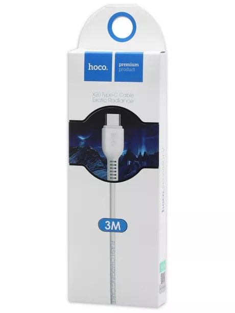 кабель передачи данных Hoco X20 Type-C 3m white