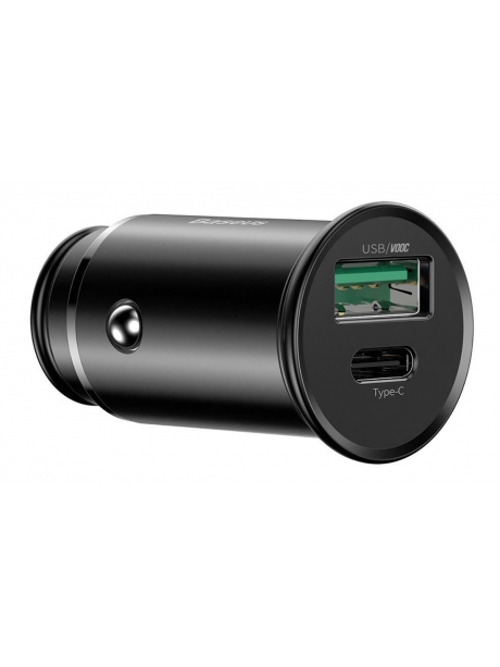 автомобильное зарядное устройство Baseus Circular Metal PPS Quick Charger Car Charger 30W(Support VOOC) black
