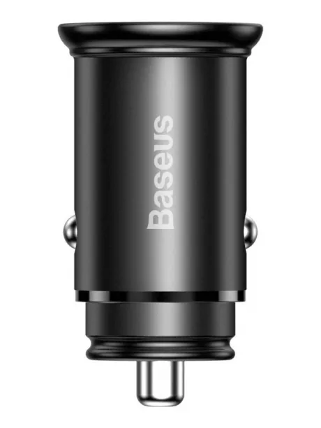 автомобильное зарядное устройство Baseus Circular Metal PPS Quick Charger Car Charger 30W(Support VOOC) black