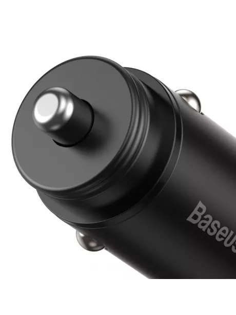 автомобильное зарядное устройство Baseus Circular Metal PPS Quick Charger Car Charger 30W(Support VOOC) black