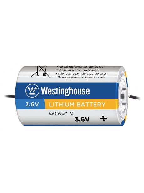 литиевая промышленная батарейка Westinghouse ER 34615Y (D) axial wires 